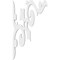 Ekena Millwork Whitman Architectural Grade PVC Bracket, 5/8"W X 7 1/2"D X 13"H BKTP01X07X13WH - alternate 3